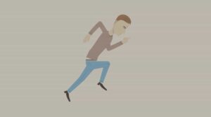 TE-man in a hurry